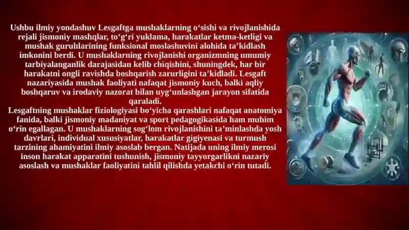 Lestgaft mushaklari toʻgʻrisida ta'limoti 4