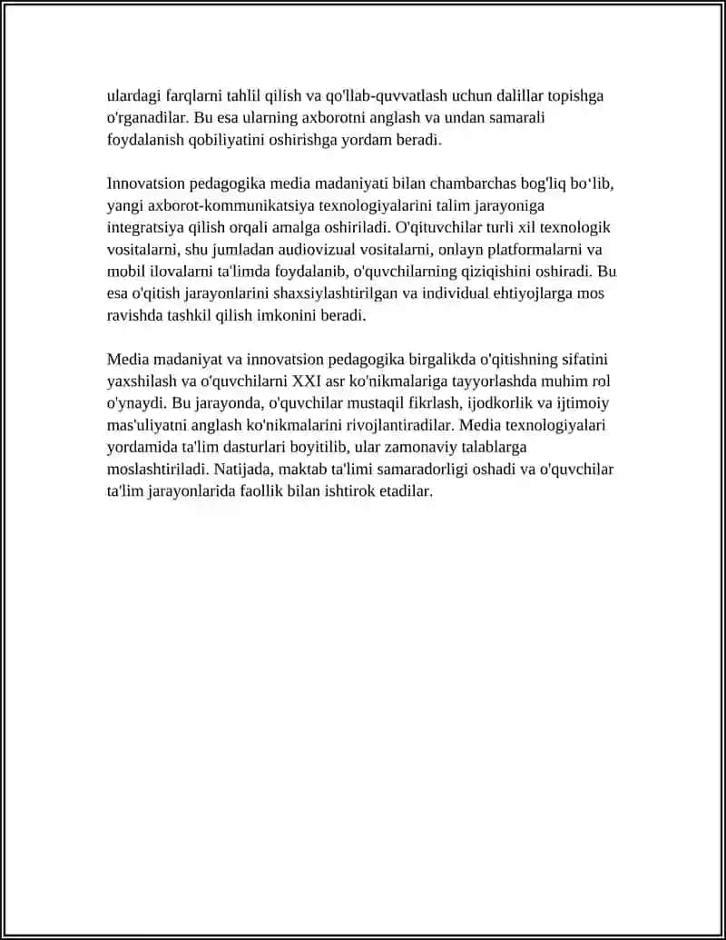 MEDIA MADANIYAT VA INNOVATSION PEDAGOGIKA 4