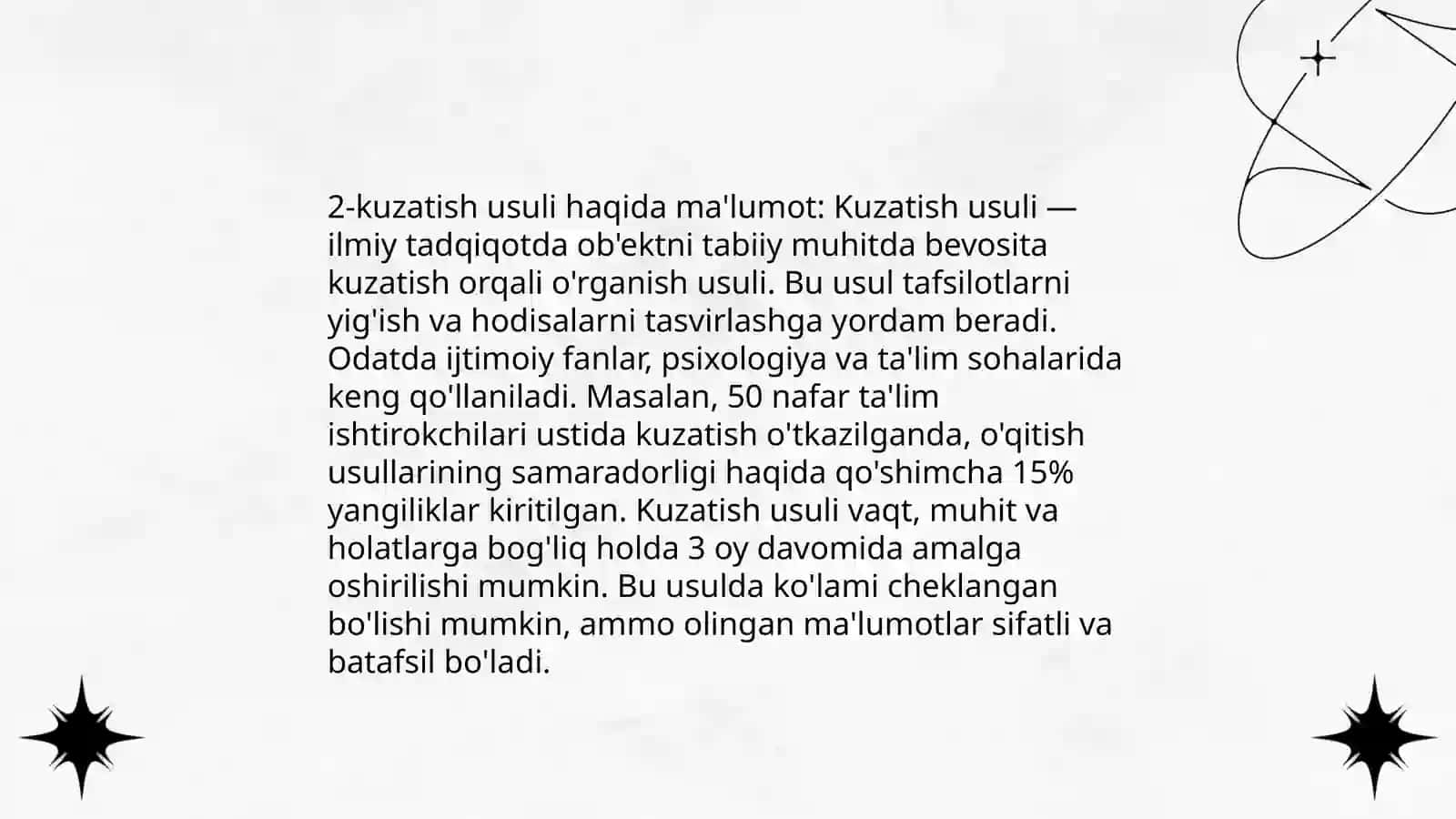 Hozirgi zamon psixologiyasining tadqiqot metodlari 4