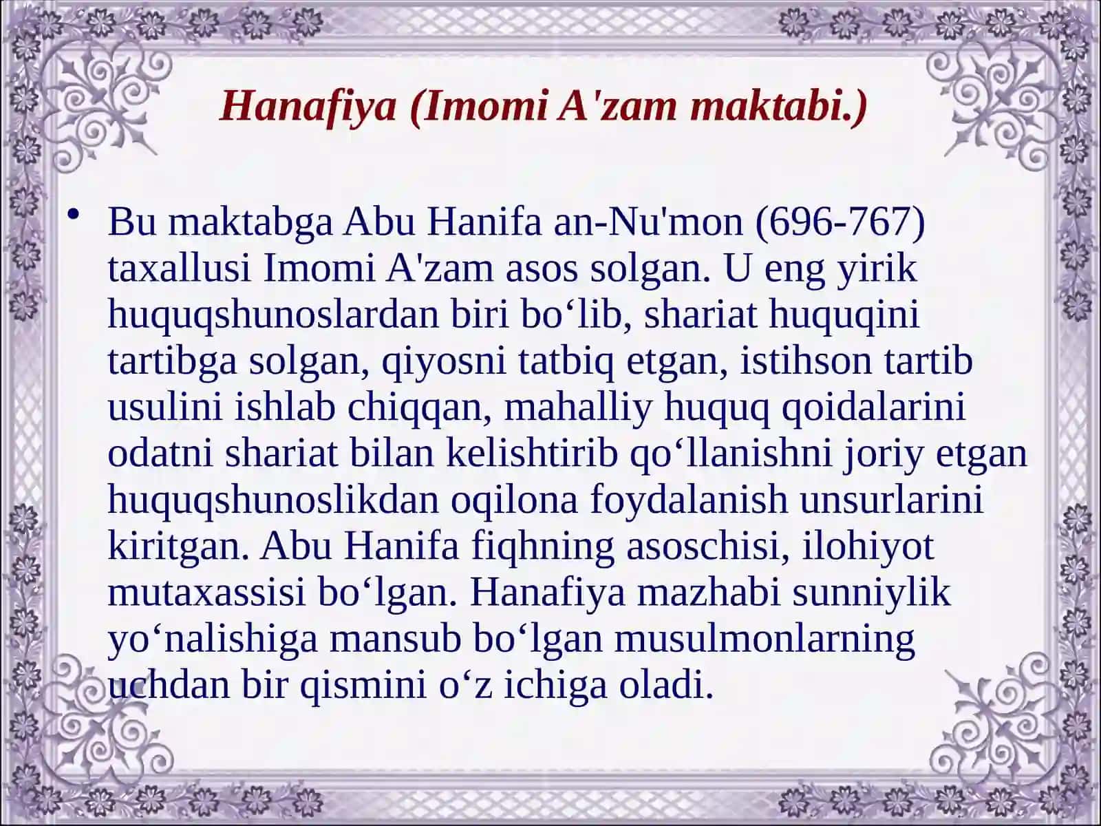 Islomda sunniylik 4