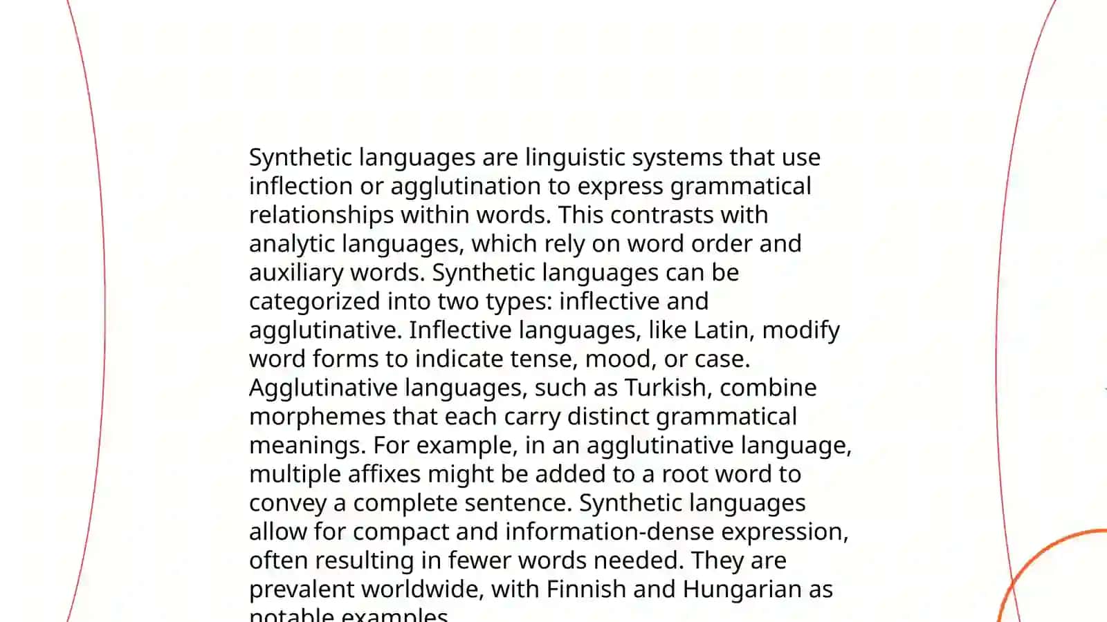 Morphological classification of languages 4