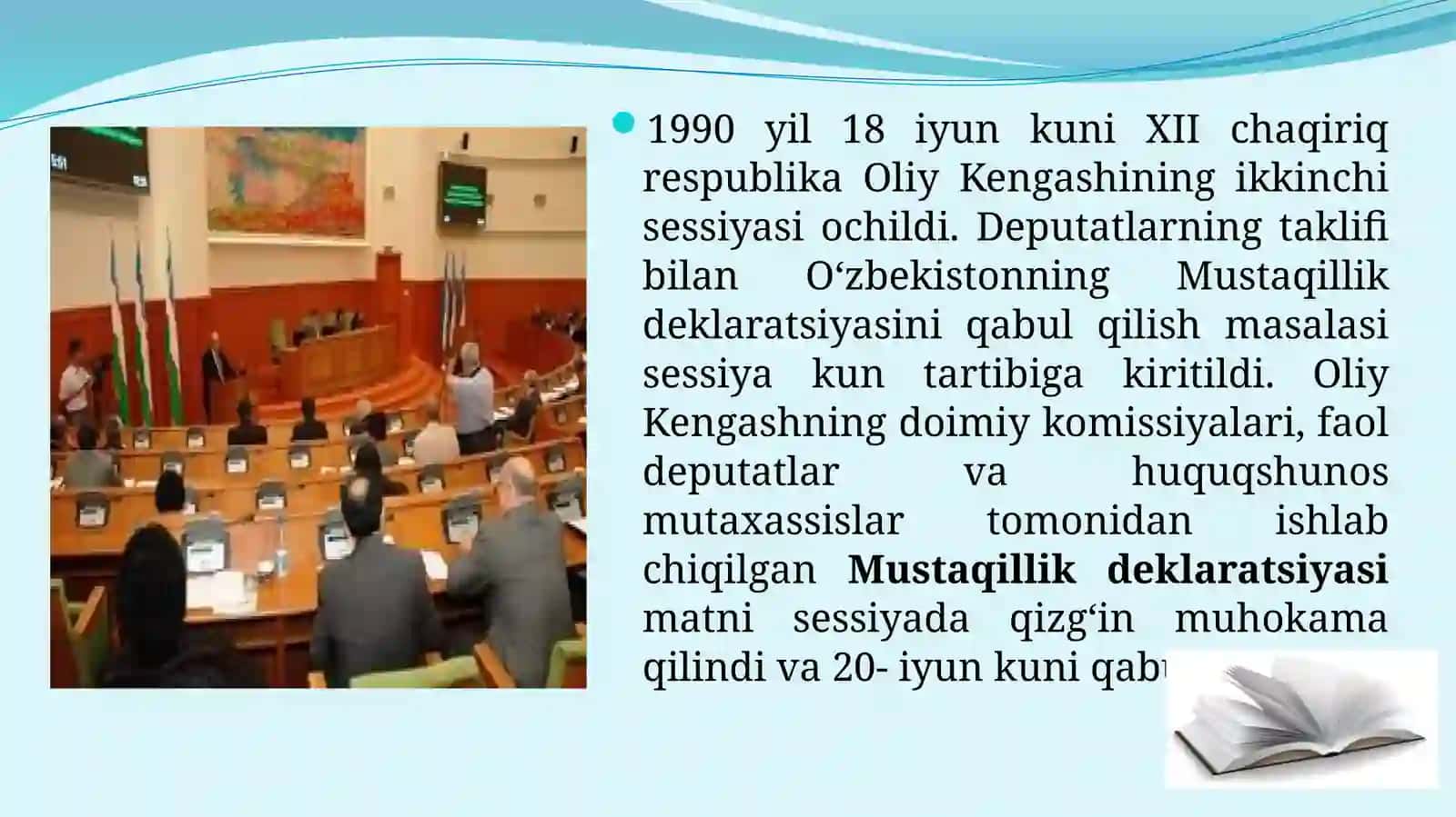 Mustaqil O‘zbekiston Respublikasining tashkil topishi va uning tarixiy ahamiyati 4