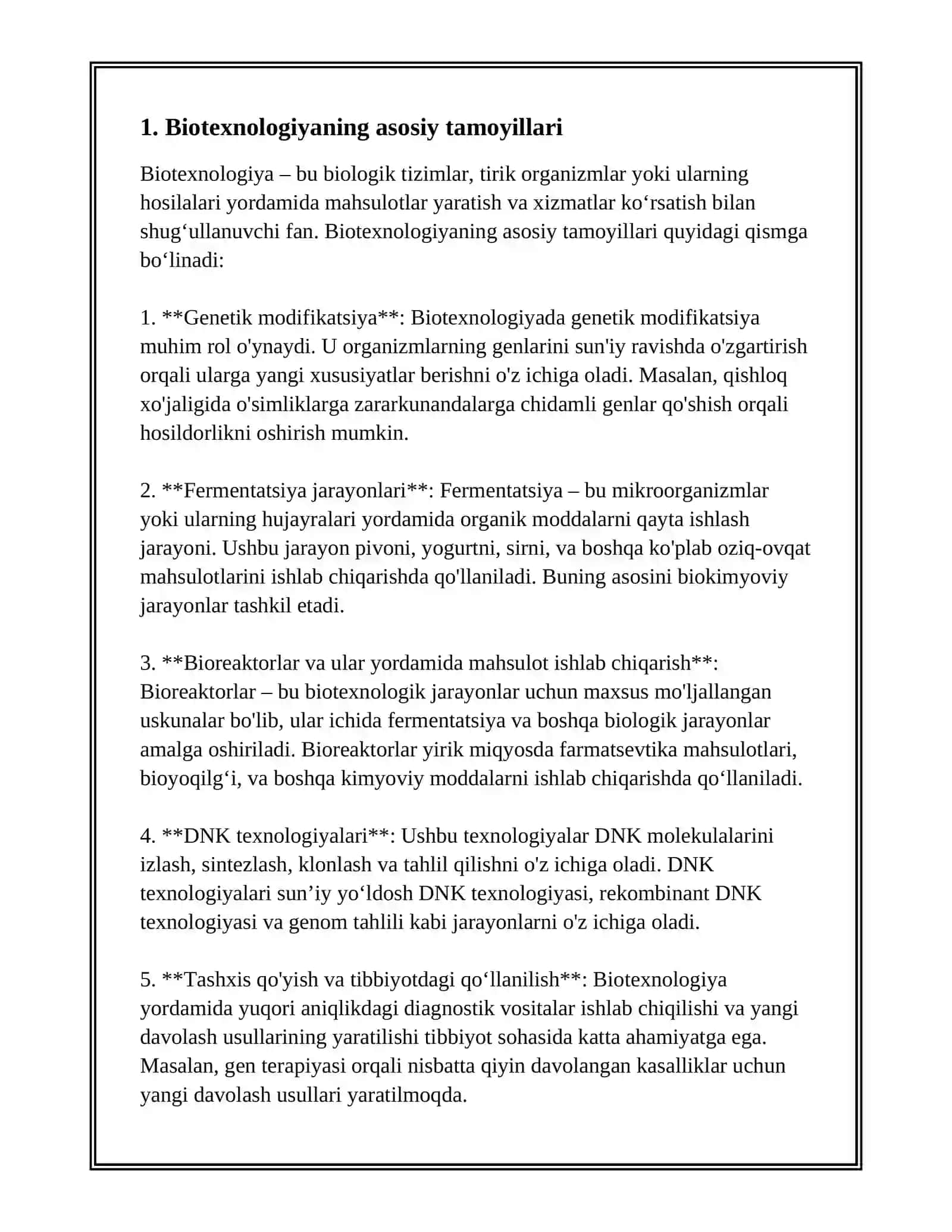 BIOTEXNALOGIYA TARMOQLAR BUYICHA 4