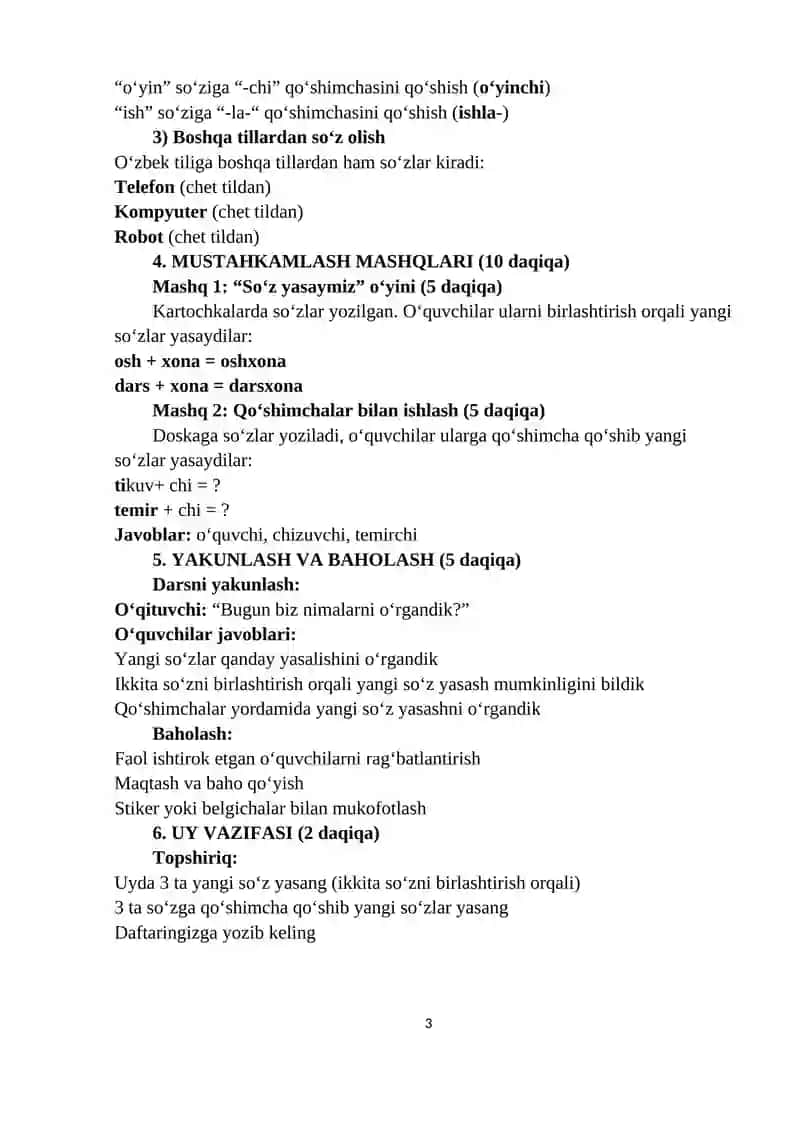 2-sinf Ona tili fani 4