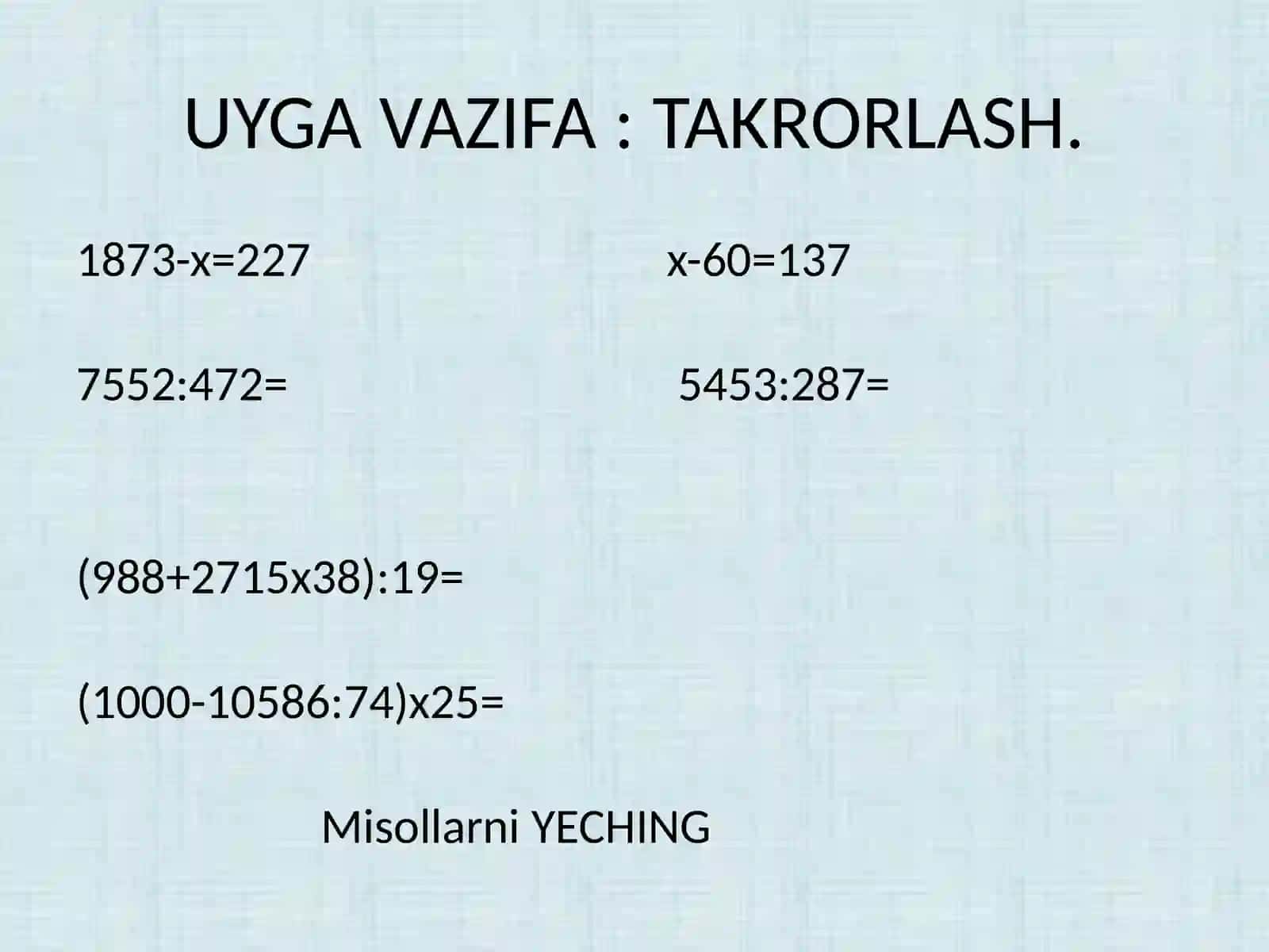 4-sinf matematika11.05.2020 yil 4