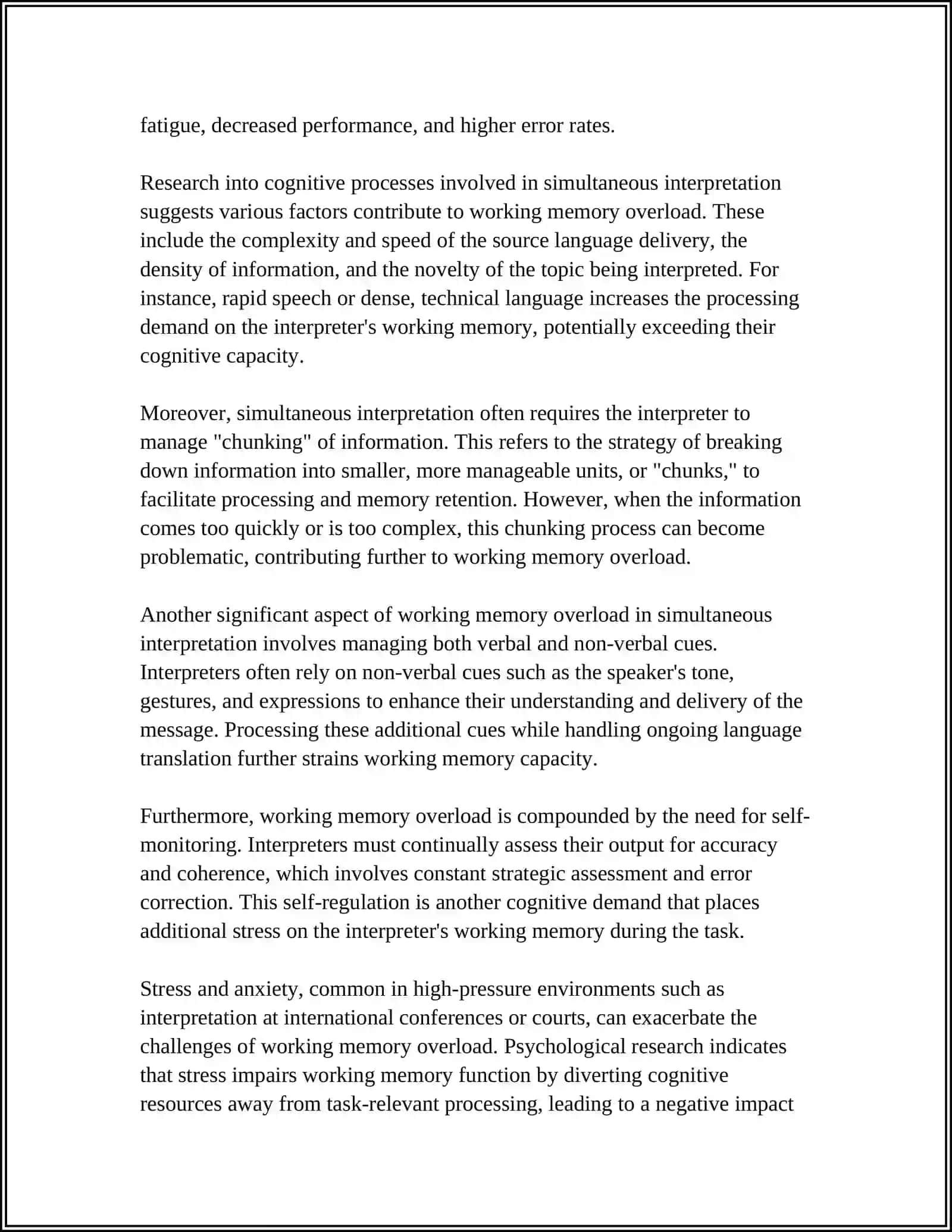 PSYCHOLOGICAL CHALLENGES OF SIMULTANEOUS INTERPRETATIONS 4