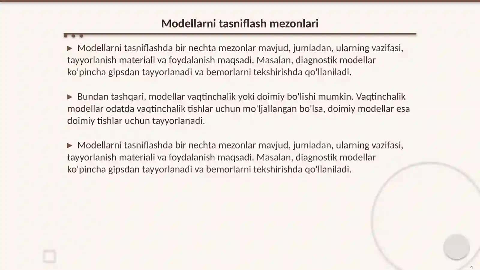 Stomatologiyada modellar va ularning turlari 4