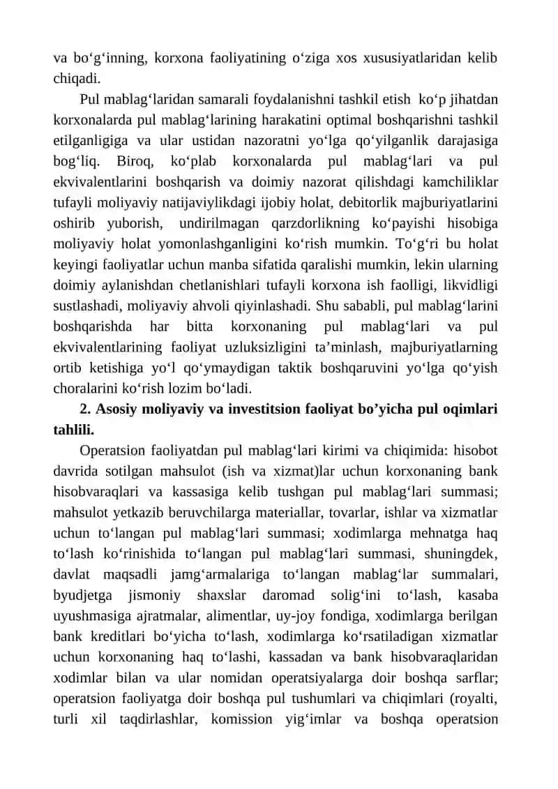 Pul oqimlarini tahlili 4