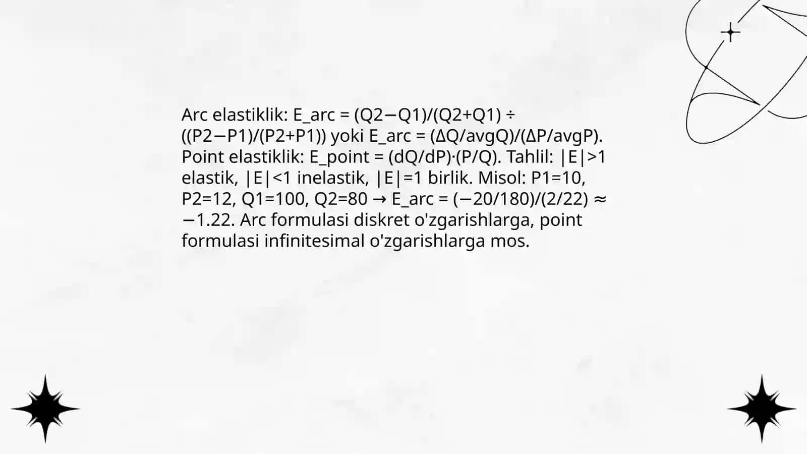 Talab va taklif elastikligi 4