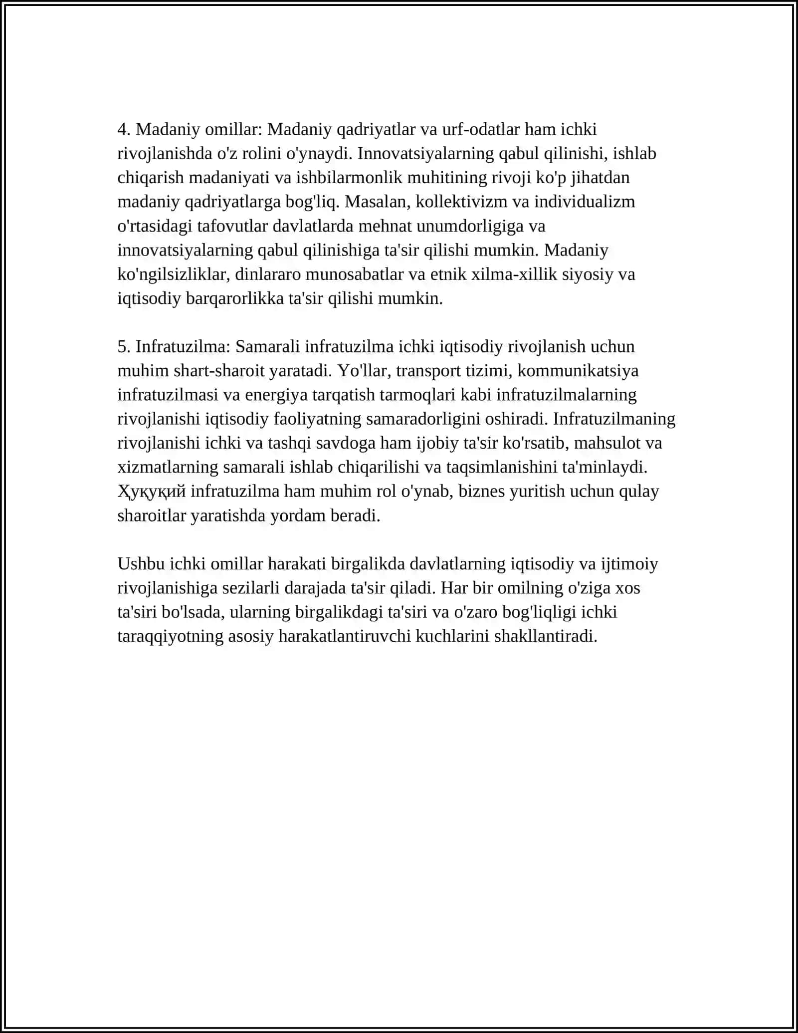TIL TARAQQIYOTIDAGI ICHKI VA TASHQI OMILLAR 4