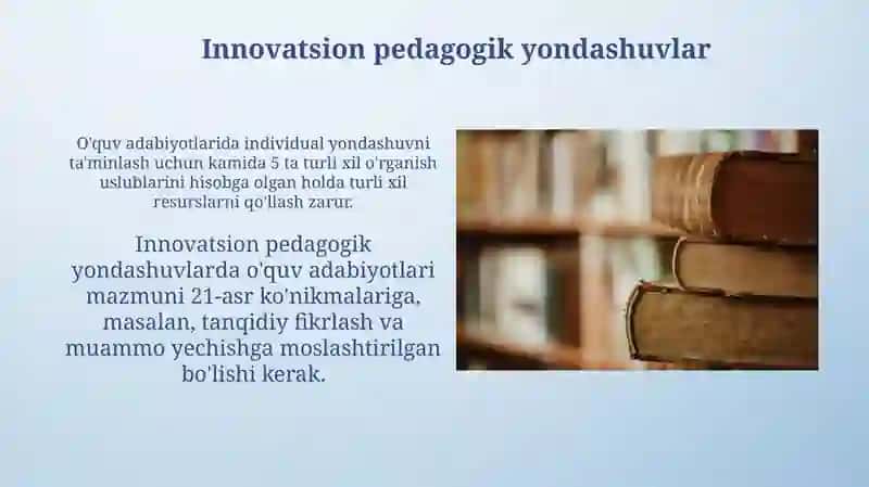 Ta'lim adabiyotining ahamiyati 4