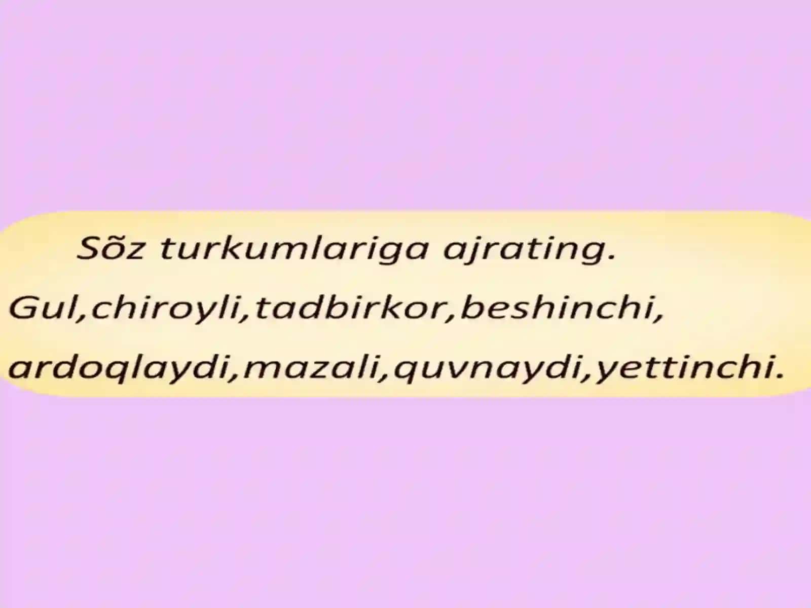 3-sinf Ona tili Fe'l yasovchi qo'shimchalar dars ishlanma 4