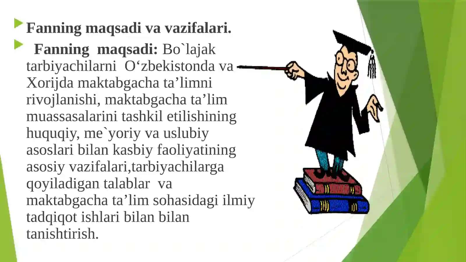 Mutaxassislikkakirish fanining maqsadi va vazifalari 4