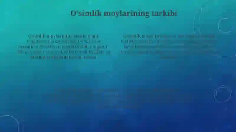 O'simlik moylarining olinishi va tarkibi 4