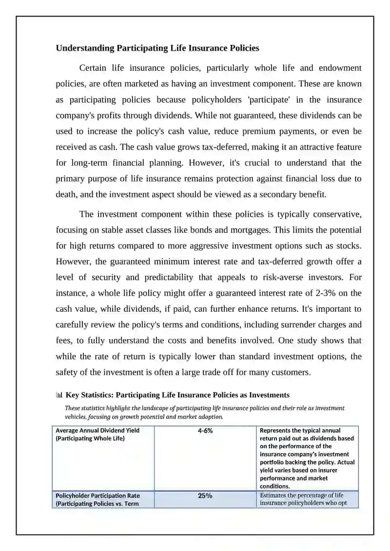 Insurance as Investment: An Overview 4