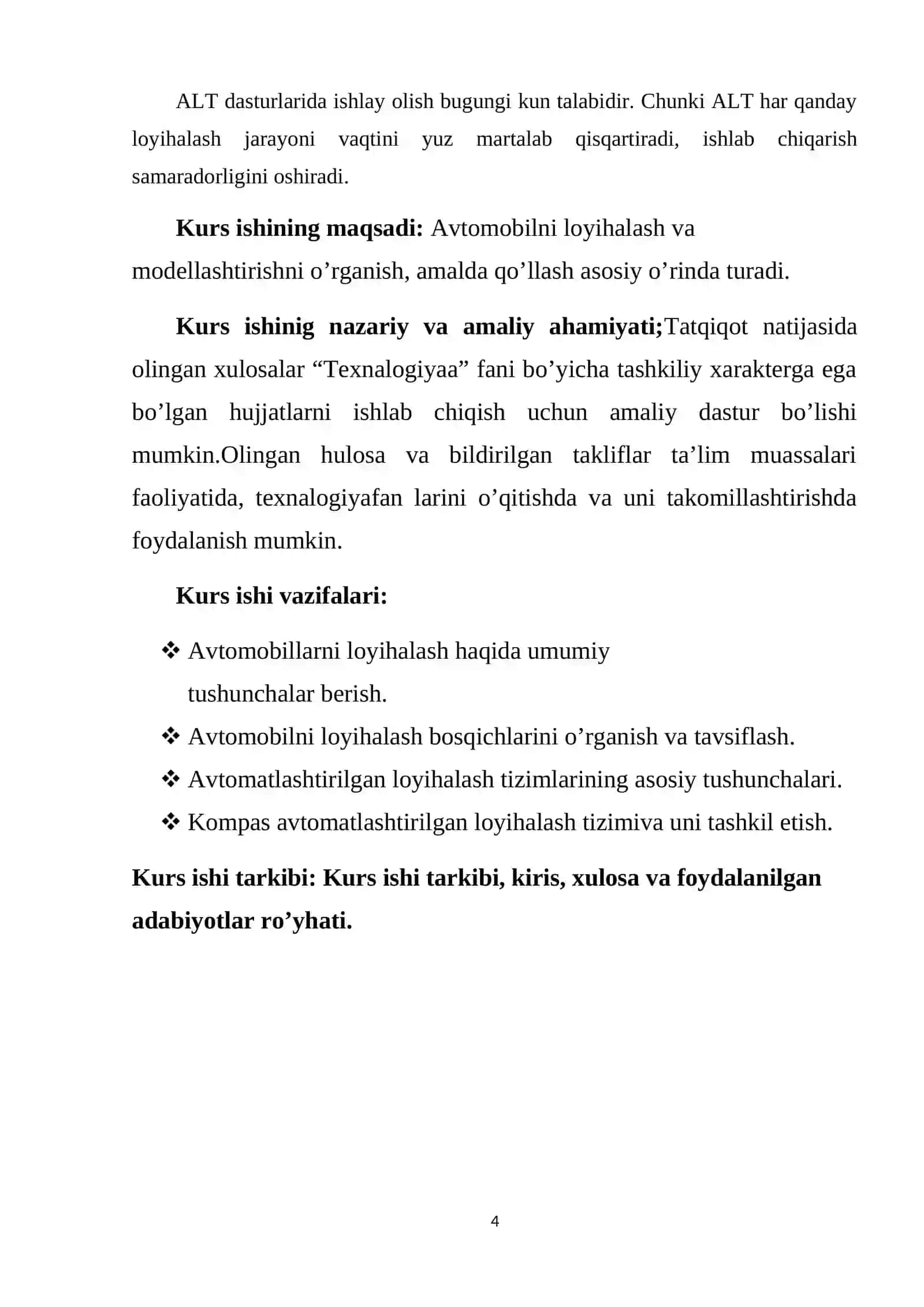 Avtomobillarni loyihalsh va modellashtirishni o’rganish 4