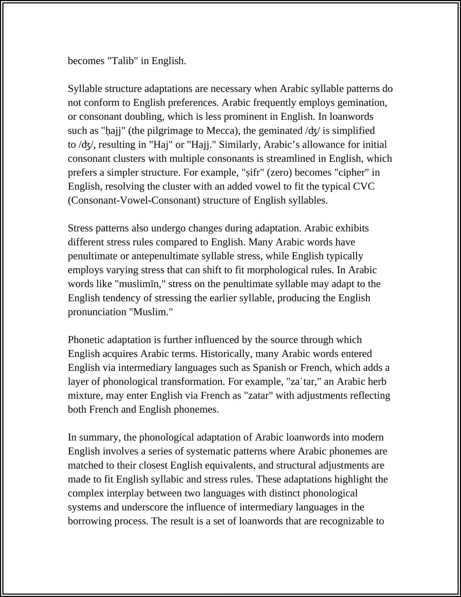 ANALYSIS OF BORROWINGS FROM NON-EUROPEAN LANGUAGE IN MODERN ENGLISH 4