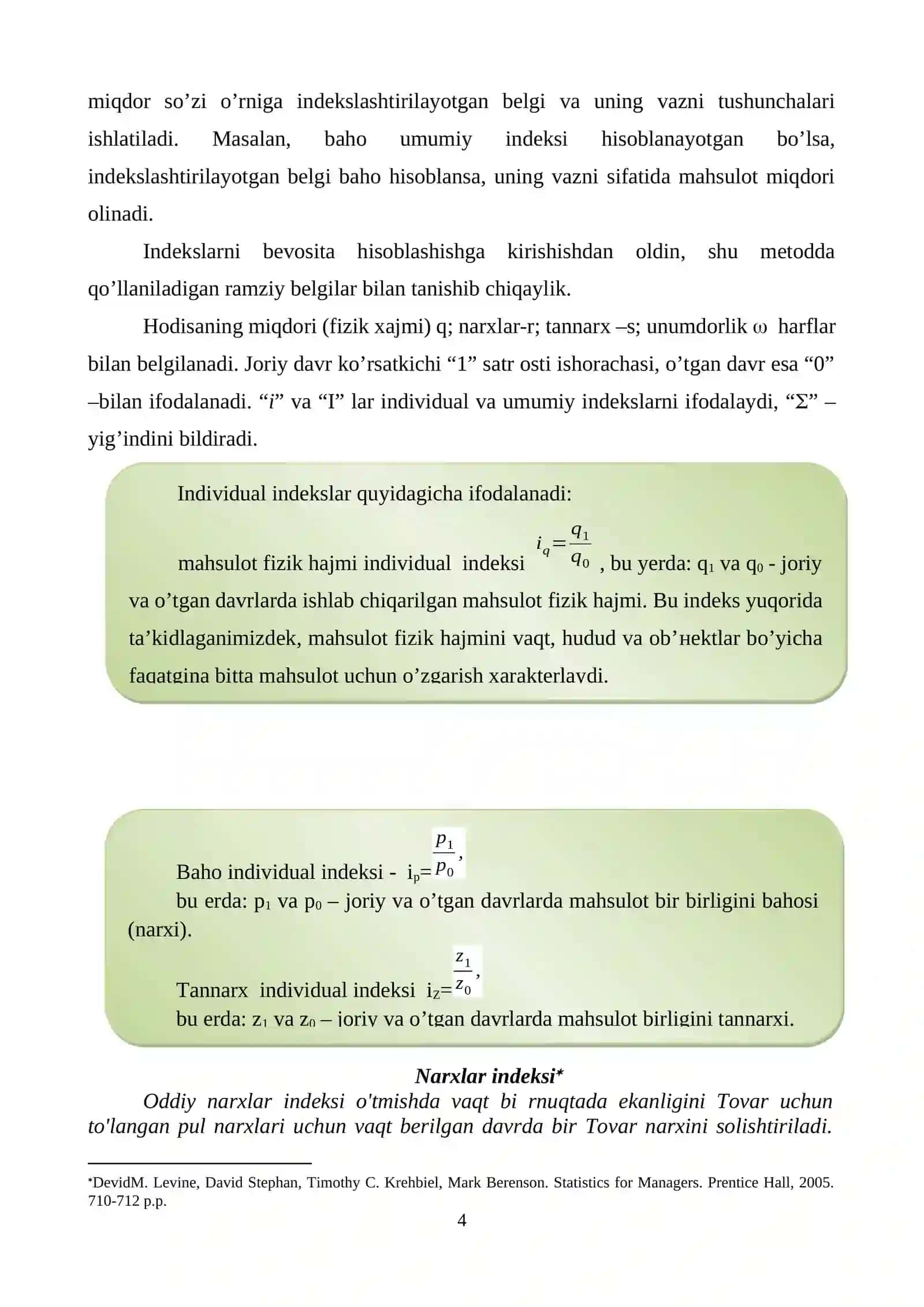 STATISTIK INDEKSLAR 4