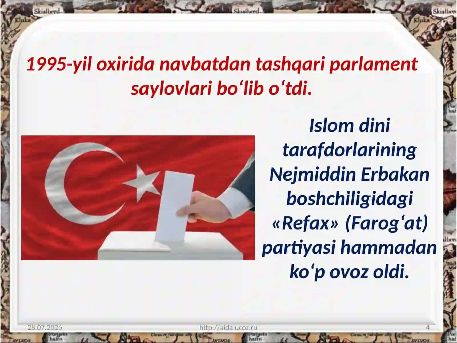 1991 – 2017-yillarda Turkiya Respublikasi 4