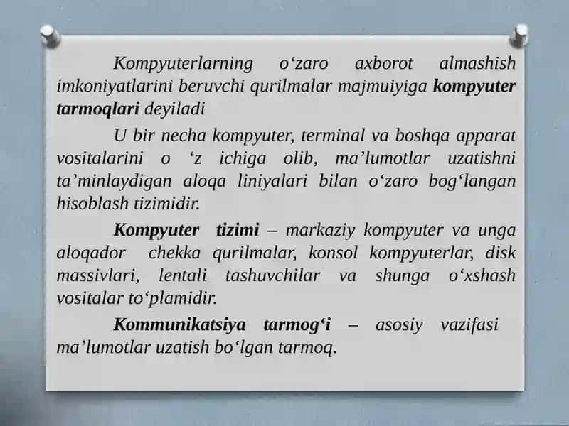TARMOQLITEXNALOGIYALAR VA INTERNET XIZMATLARI 4