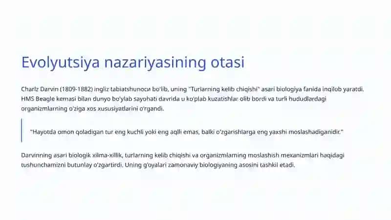 Evolyutsiya nazariyasi 4