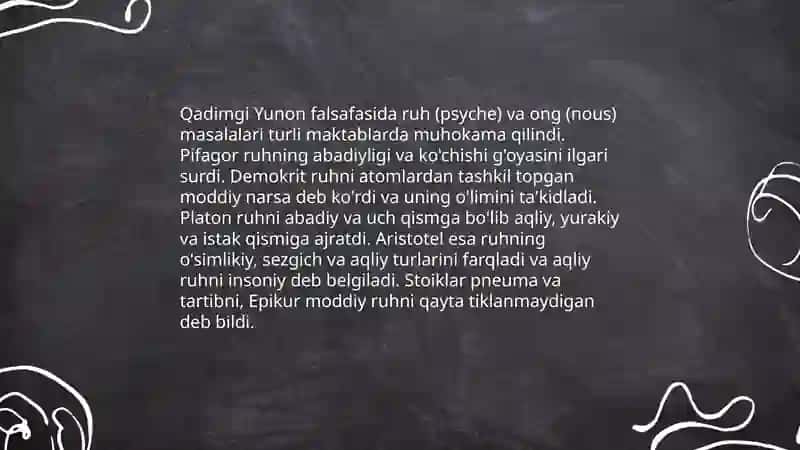 Psixolgik fikrlarning rivojlanish tarixi 4