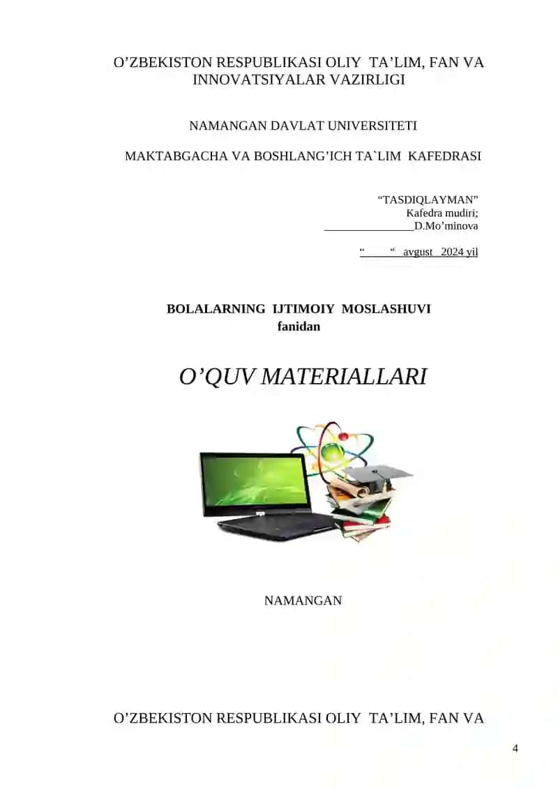 O‘QUV USLUBIY MAJMUA 4