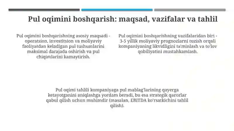 Moliyaviy oqimlarning mazmuni va ularni boshqarish 4