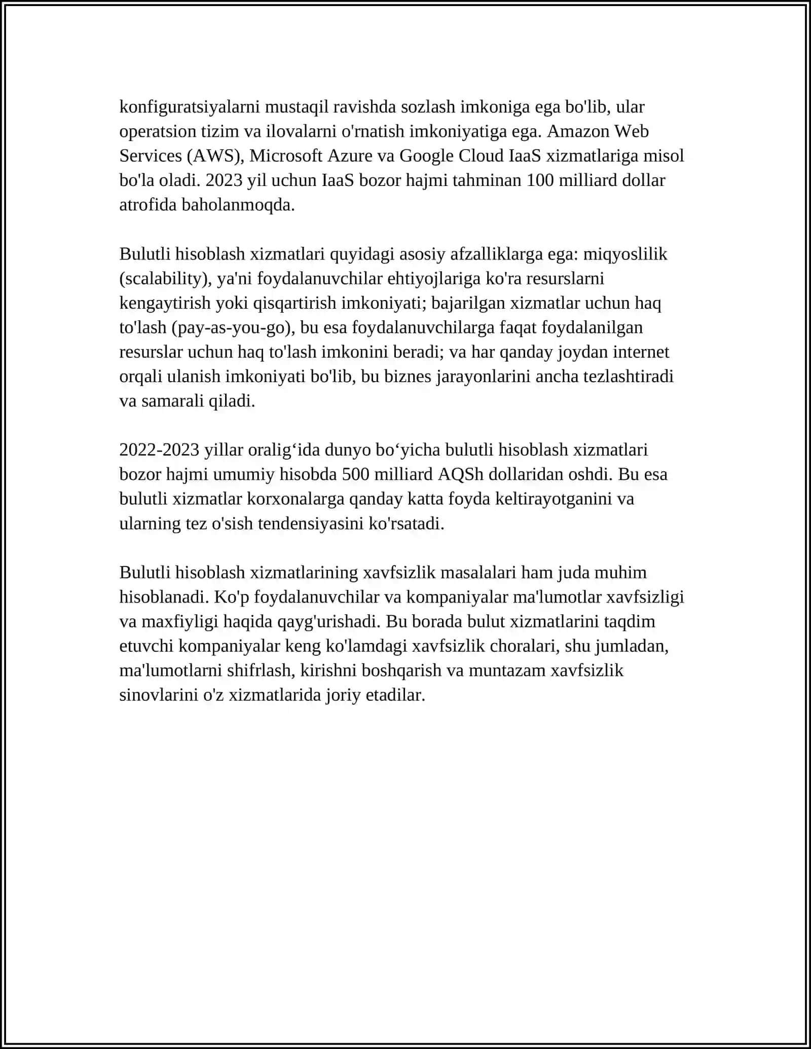BULUTLI TEXNOLOGIYALARNING ASOSIY TURLARI 4