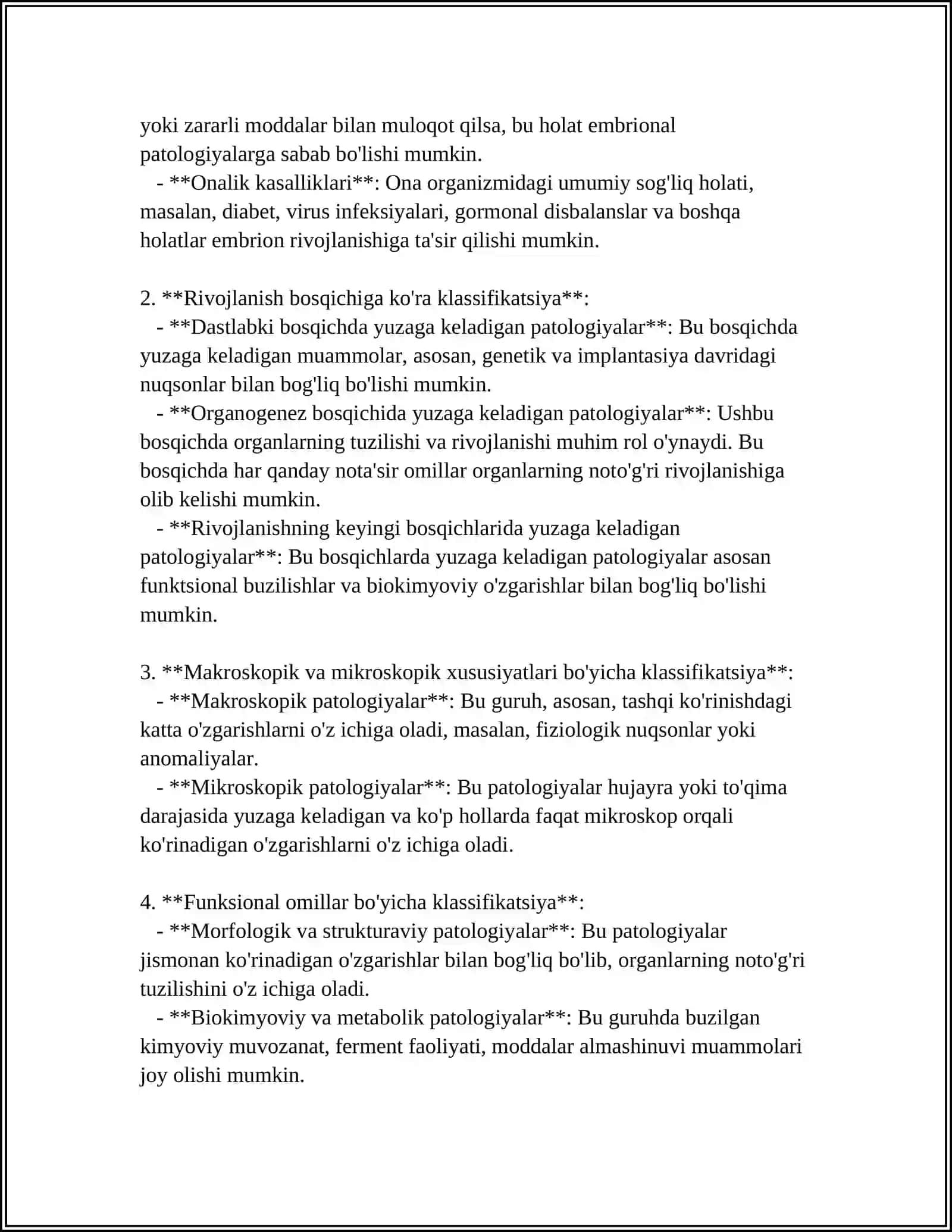 EMBRIOGENEZ PATOLOGIYASI 4
