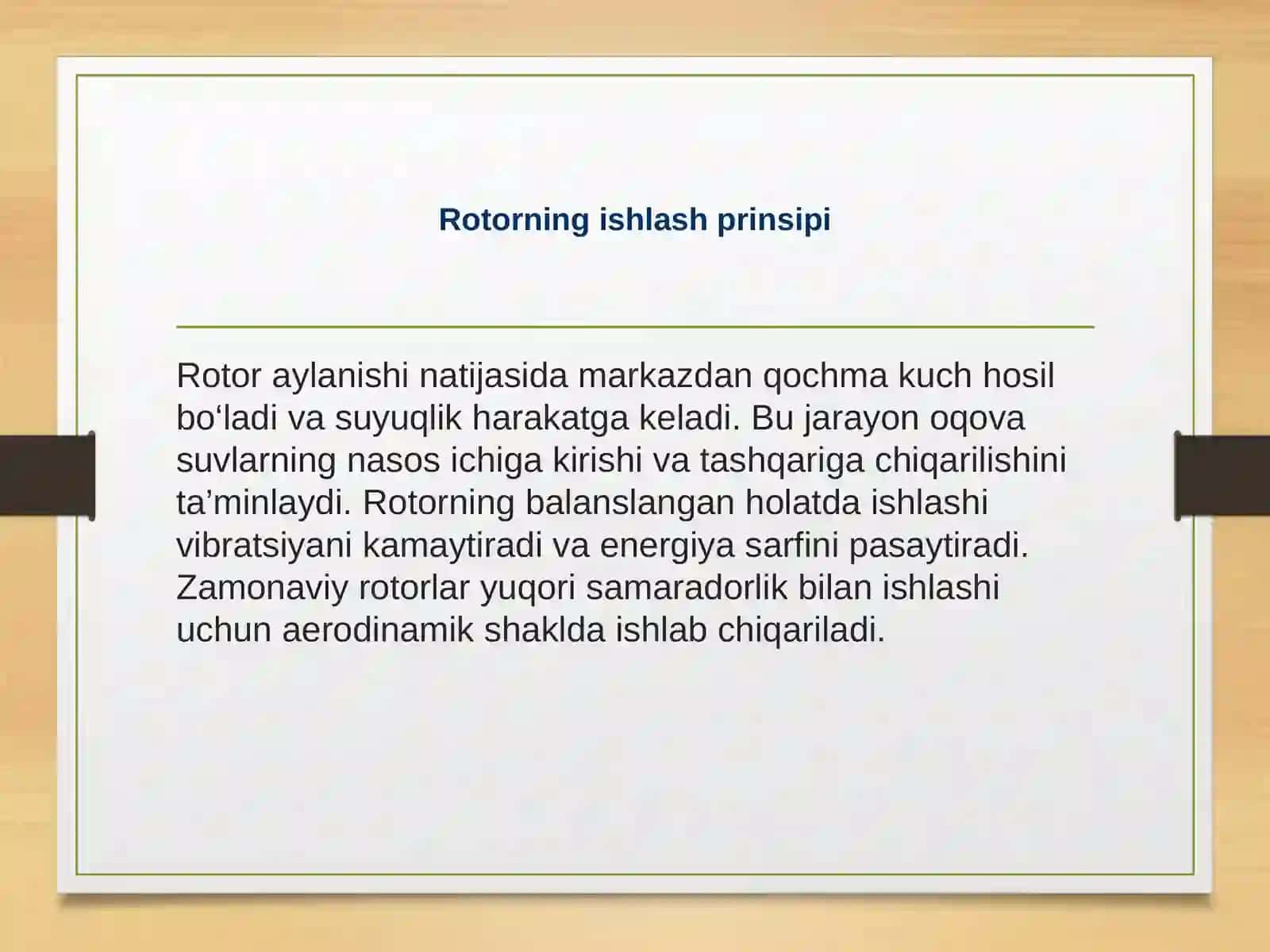 FEKAL NASOSLARNING ROTOR, PARRAK TIZIMI VA AVANKAMERA 4