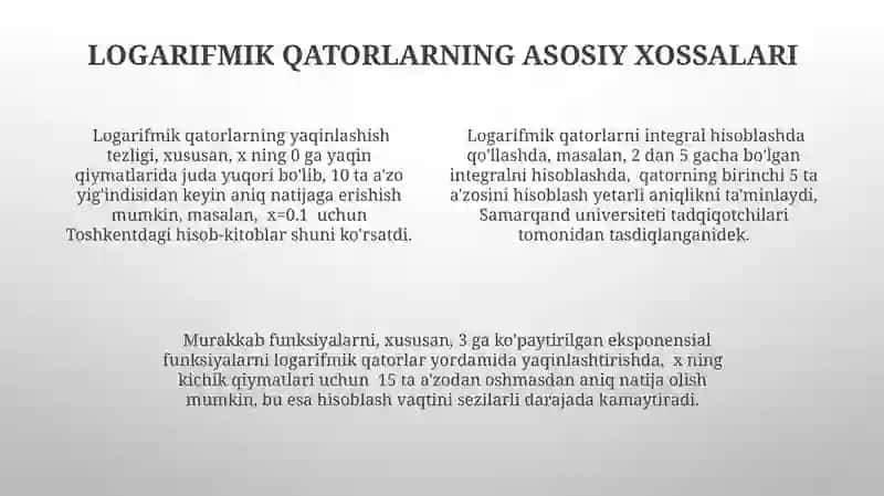 Logarifmik qatorlar va Stirling formulasi 4