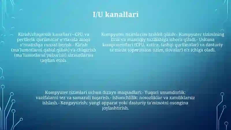 Kompyuter Tizimining Tuzilishini Tashkil Etish 4