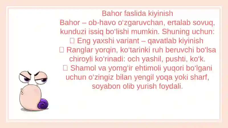 Faslga qarab kiyinish 4