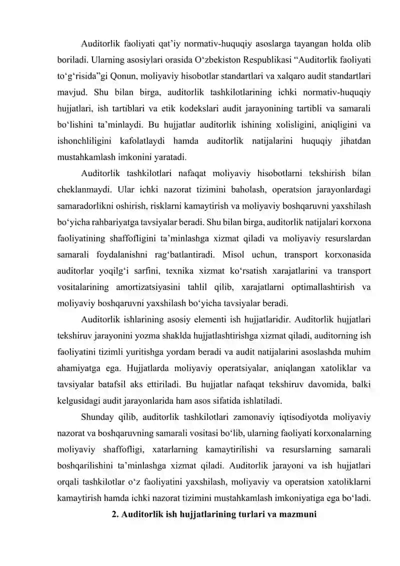 Auditorlik tashkilotining ish hujjatlari 4