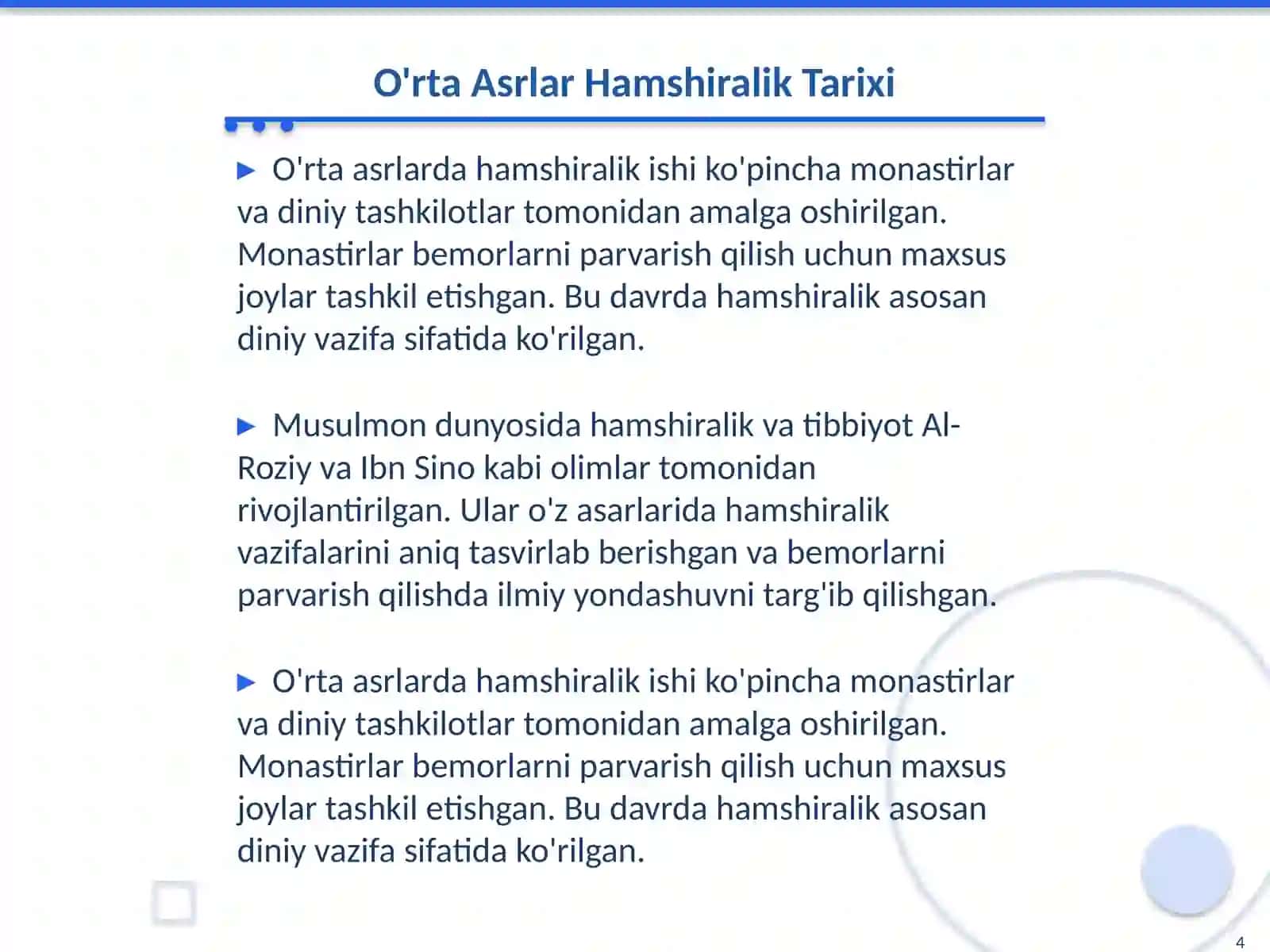 Qadimgi Davrda Hamshiralik 4