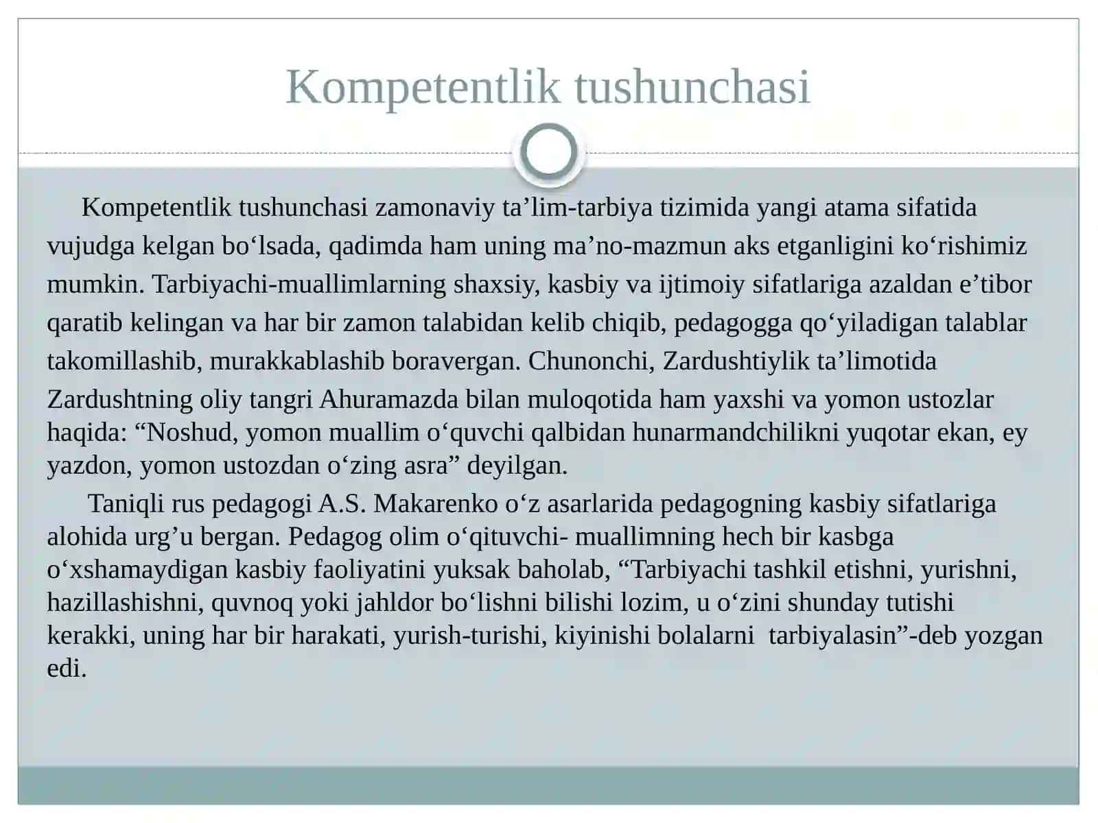 Pedagog kasbiy kompetentligining tuzilishi va mazmuni 4