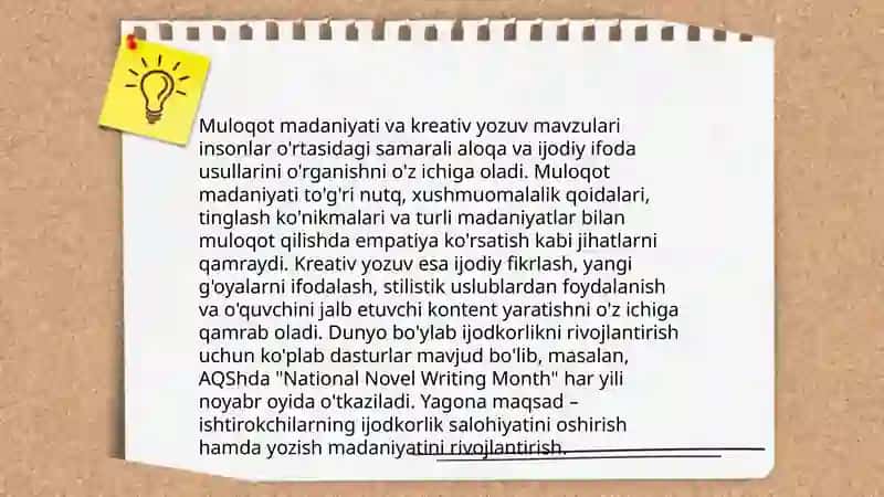Nutq muloqoti va kreativlikning rivojlanishi 4