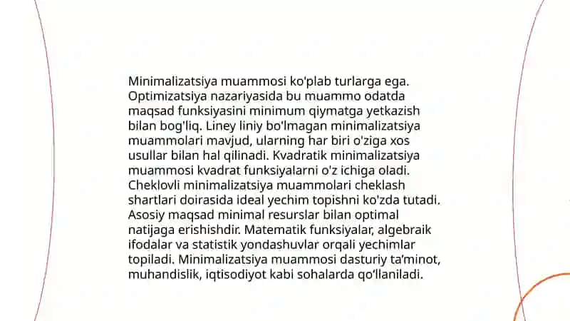 Minimal aniq echimlarni topish algoritmlari 4