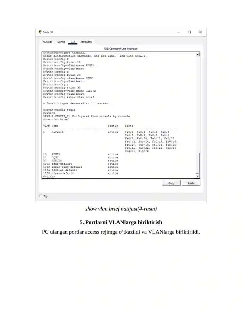 Cisco Packet Tracer’da Router-on-a-Stick Texnologiyasi 4