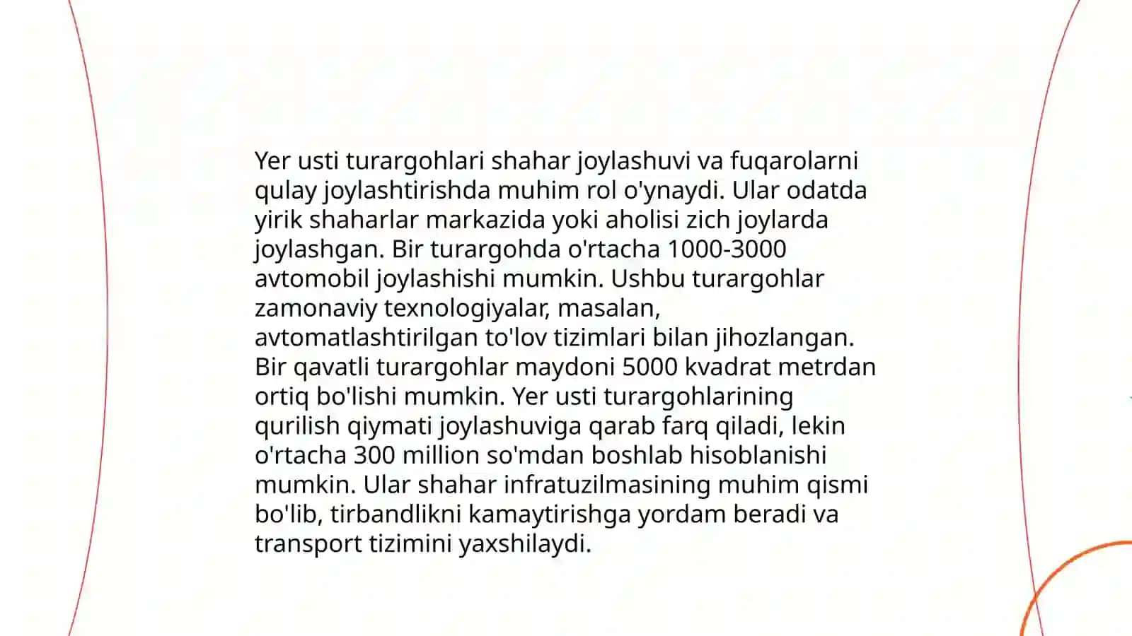 Avtomobillar turargohlari tasnifi 4