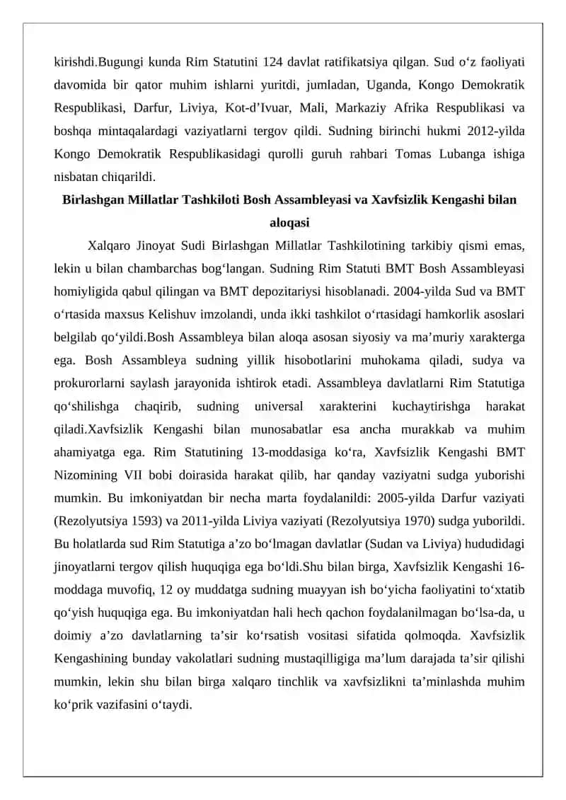 BMT Xalqaro sudi faoliyat tartibi 4