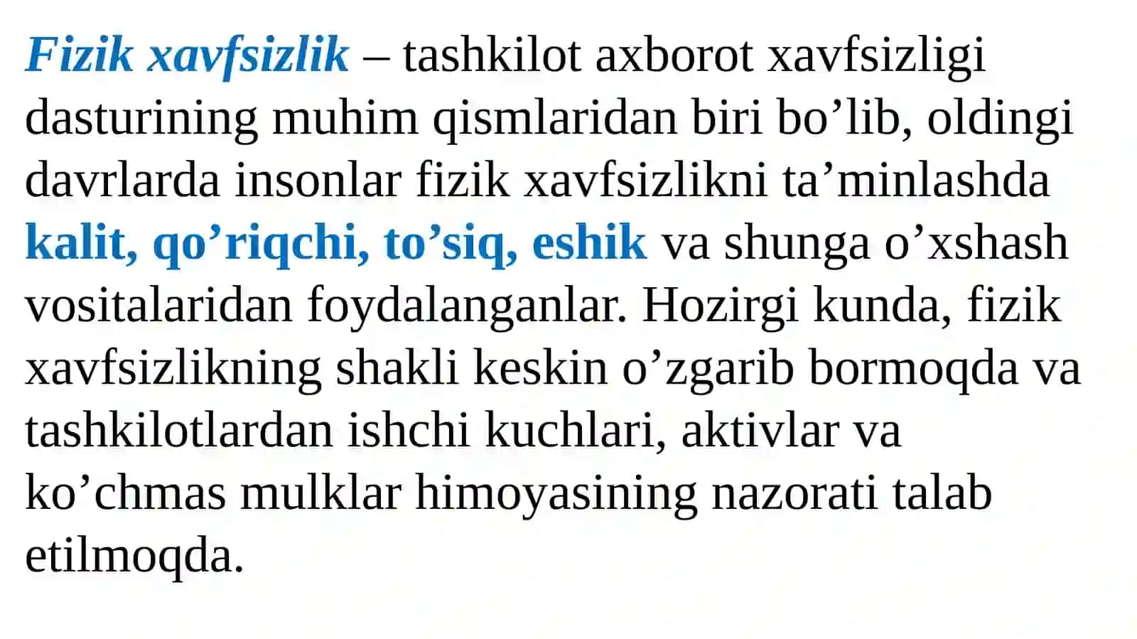 Fizik va himoya 4