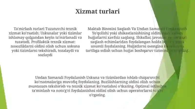 Maktab Binosini Saqlash Va Undan Samarali Foydalanish 4