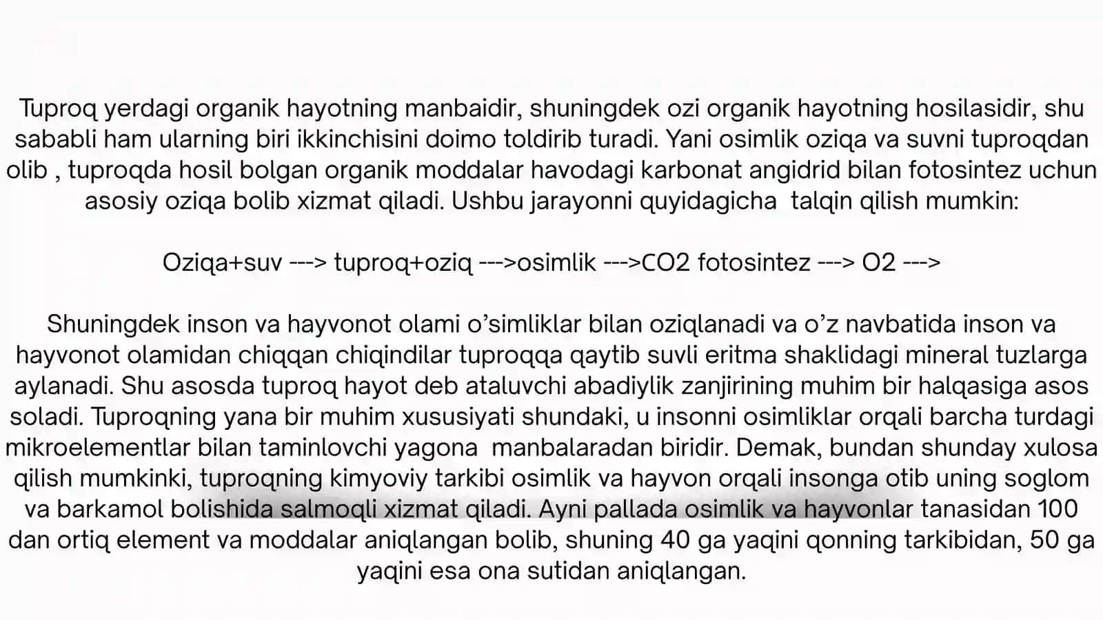 Oʼsimliklarning oziqlanishi va oʼgʼit fanidan 4