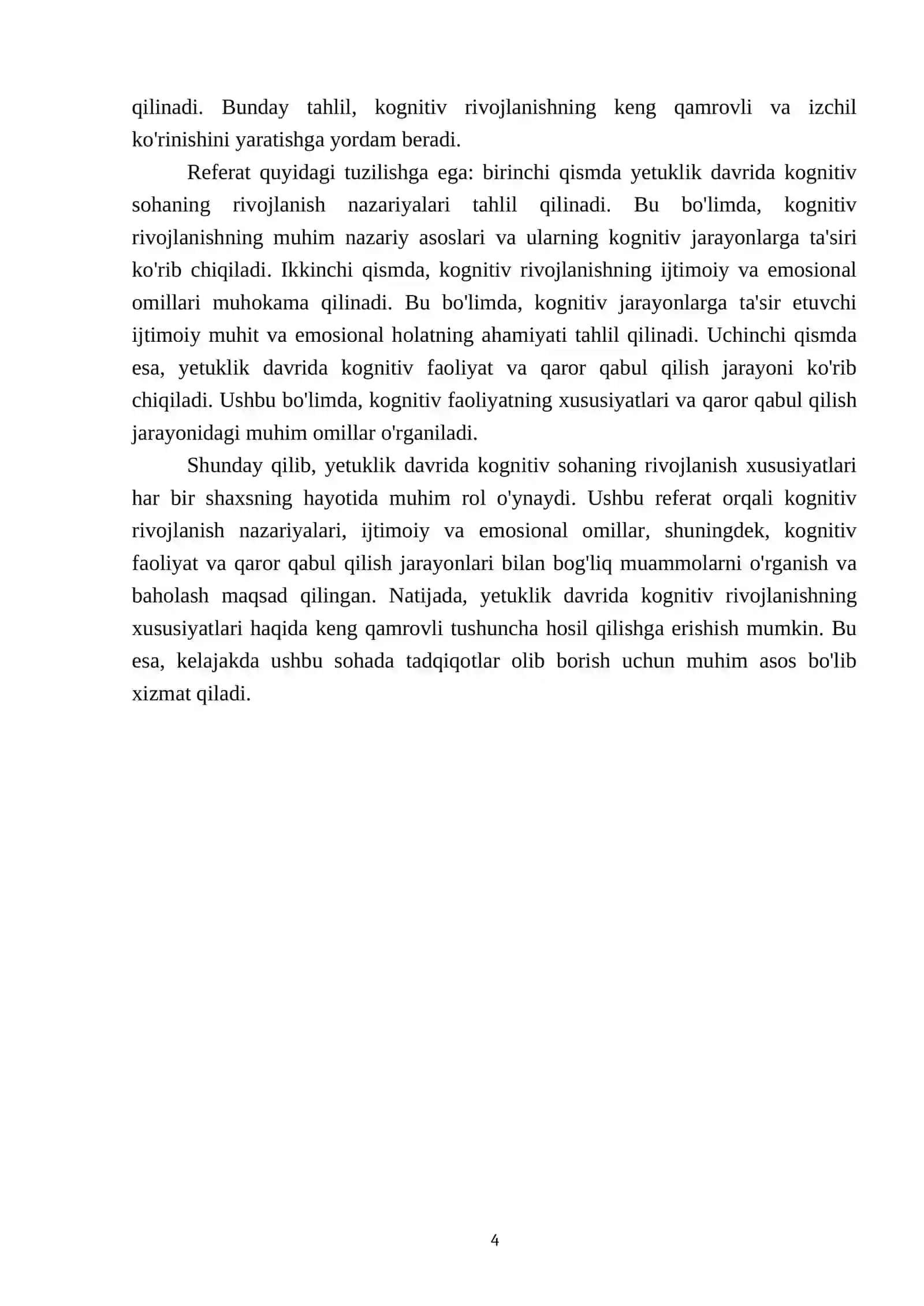 Yetuklik davrida kognitiv soha rivojlanish xususiyatlari 4