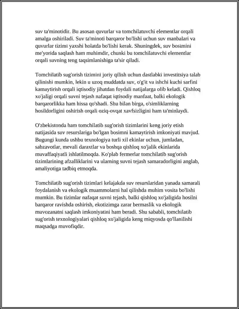 Tomchilatib sug'orish tizimlari 4