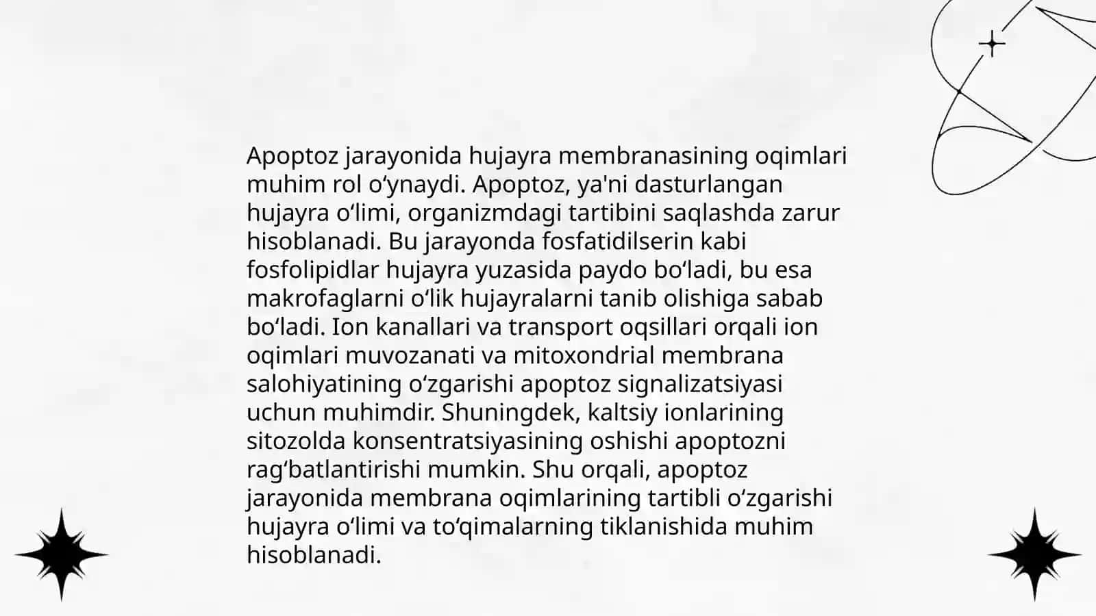 Hujayrada apaptoz jarayonining borishi 4