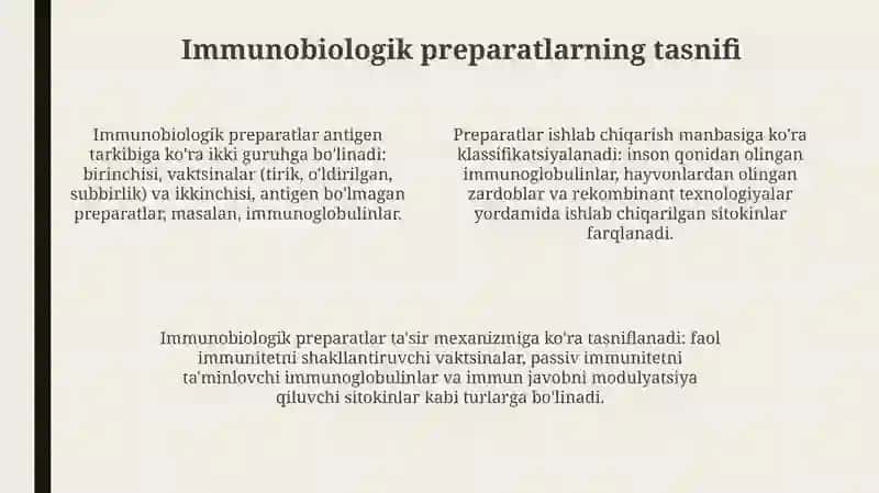Immunobiologik preparatlar va ularning turlari 4