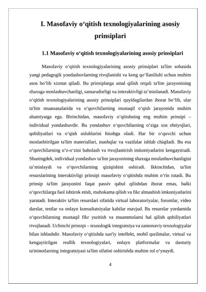 Masofaviy va modulli o‘qitish 4